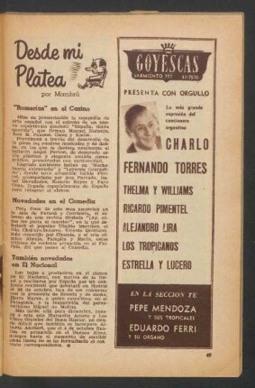 Desde mi platea