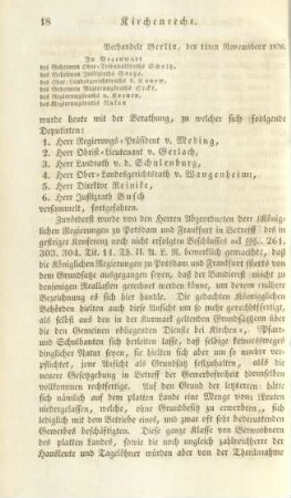 Verhandelt Berlin, den 11ten November 1836.