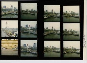 Friedensbrücke - Behelfsbrücke, Frankfurt am Main, 1992