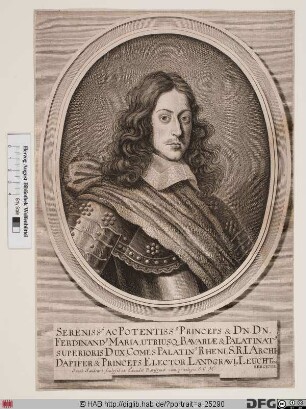 Bildnis Ferdinand Maria, Kurfürst von Bayern (reg. 1651(54)-79)
