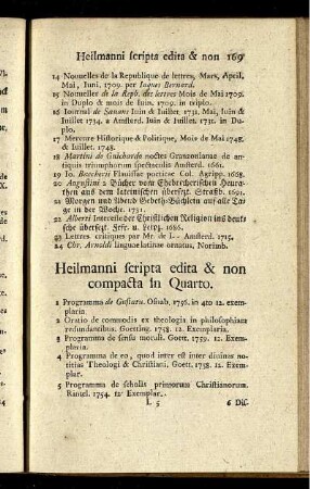 Heilmanni scripta edita & non compacta in Quarto.