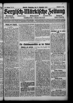 Bergisch-märkische Zeitung. 1924-1938