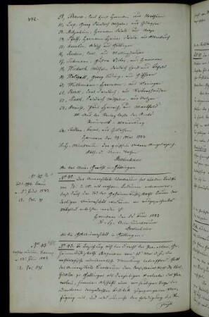 Abschriftliche Benachrichtigung [Professor Wieseler] über die Ablehnung des Antrags zum Tausch von Gegenständen der archäologisch-nummismatischen Sammlung.