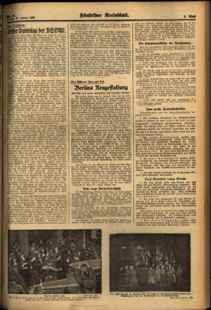 Zweite Ausgabe vom Freitag, den 28. Januar 1938.