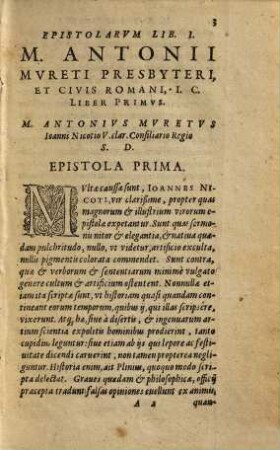 M. Antonii Mvreti ... Epistolae, Hymni Sacri, Et Poemata Omnia. Editio Vltima, Ab Avthore emendata, et integro Epistolarum præfationumqúe libro iam recens adaucta