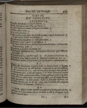 Pars III. De Processu.
