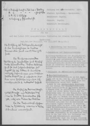Spielberg-Egenhausen: Pfarrbericht 1932
