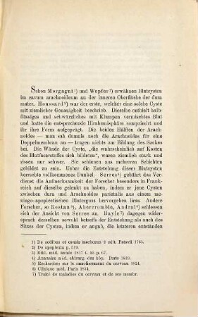 Zur Casuistik der Haematome der dura mater : (Haematom mit Verkalkung der Wandungen.) Inaug.-Diss.