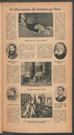El fallecimiento del dramaturgo Ibsen