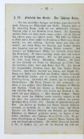 § 32. Friedrich der Große. Der 7jährige Krieg