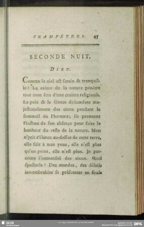 Seconde Nuit. Dieu