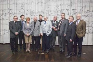 Übergabe und Präsentation der Filmdokumentation "Der Wiederaufbau der Dresdner Frauenkirche - die weltweit wirkende Bürgerinitiative" von Ernst Hirsch im Vortragssaal der Sächsischen Landesbibliothek - Staats- und Universitätsbibliothek Dresden