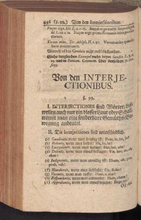 Von den Interjectionibus