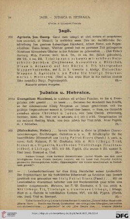 Judaïca u. Hebraica (Nr. 299a- 306)