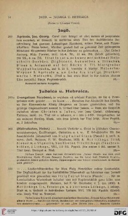 Judaïca u. Hebraica (Nr. 299a- 306)