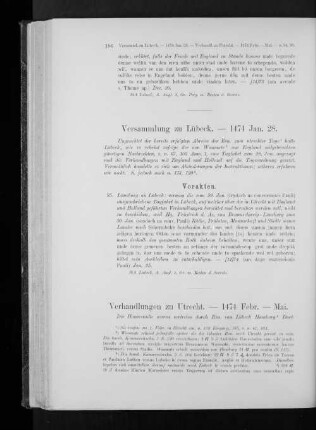 Versammlung zu Lübeck. - 1474 Jan. 28.