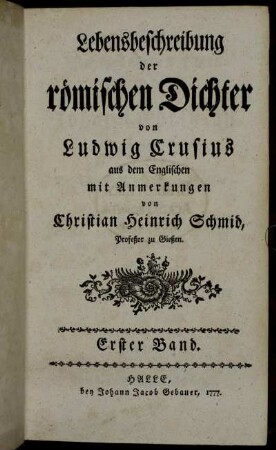 1: Lebensbeschreibung der römischen Dichter