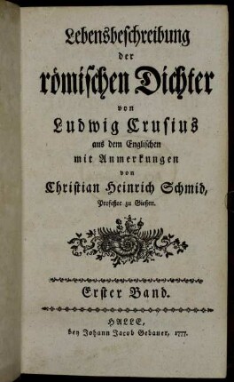 1: Lebensbeschreibung der römischen Dichter