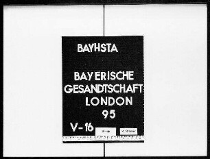 Hancock, C.F., Gold- und Silberarbeiter in London, Verleihung des bayerischen "Hof"titels.
