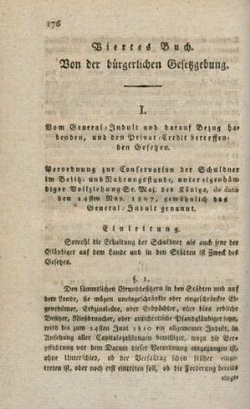 Viertes Buch. Von der bürgerlichen Gesetzgebung.