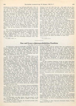 489-496 Sinn und Grenze religionsgeschichtlicher Parallelen