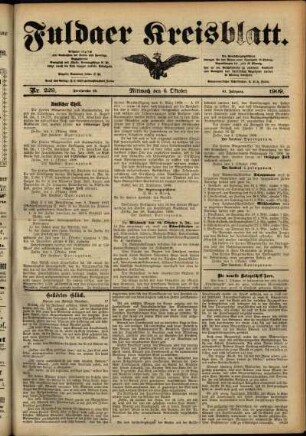 Ausgabe vom Mittwoch, den 06. Oktober 1909.