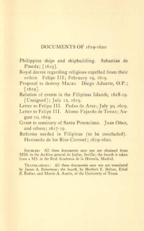 Documents of 1619-1620
