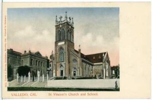 Valledo (Vallejo), Cal. St. Vincent's Church (1867) and School