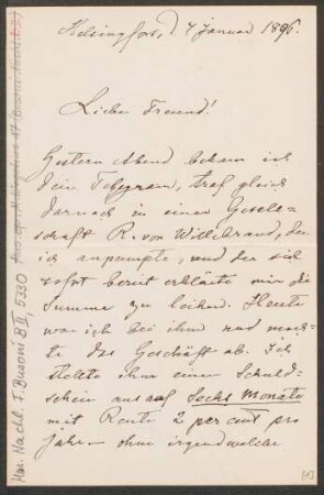 Brief an Ferruccio Busoni : 07.01.1896
