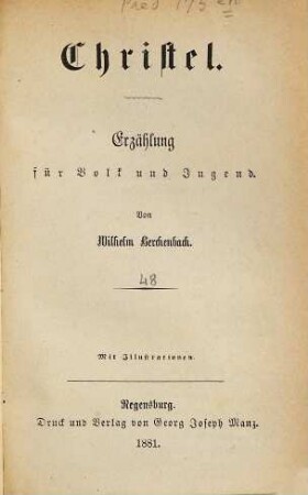 Neue Erzählungen für Volk und Jugend, 48