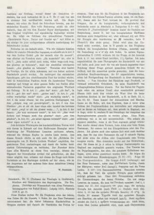 603-605 [Rezension] Procksch, Otto, Studien zur Geschichte der Septuaginta