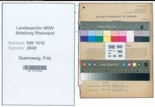 Entnazifizierung Fritz Guennewig , geb. 16.02.1904 (Sattlermeister)