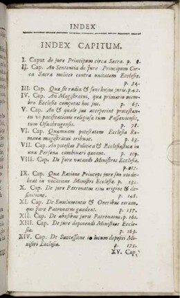 Index Capitum. - Index Cap. Libr. II.