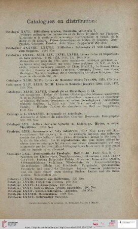 Catalogues en distribution