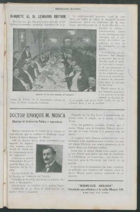 Doctor Enrique M. Mosca - Ministro de Instrucción Pública y Agricultura