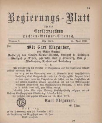 Nr. 9 : 25. April 1871