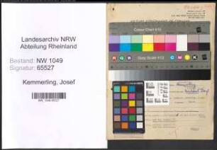 Entnazifizierung Josef Kemmerling , geb. 04.04.1894 (Postassistent)