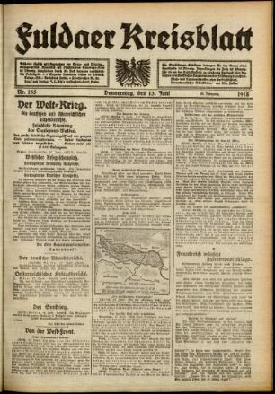 Ausgabe vom Donnerstag, den 13. Juni 1918.