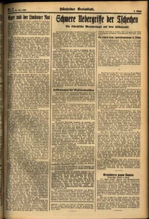 Zweite Ausgabe vom Montag, den 23. Mai 1938.