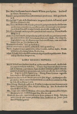 Libri Medici Physici.