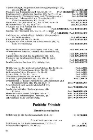 Forstliche Fakultät
