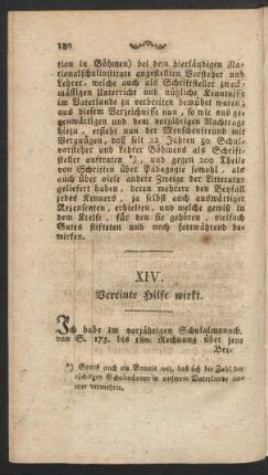 XIV. Vereine Hilfe wirkt
