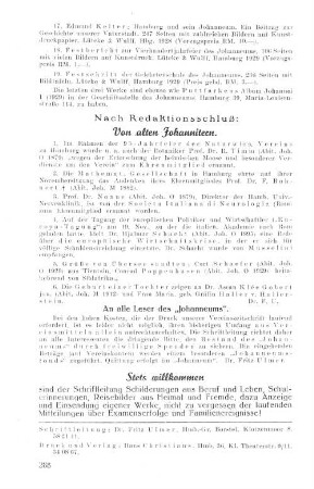 Nach Redaktionsschluß: