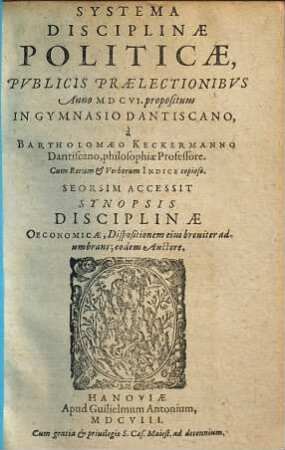 Systema Disciplinae Politicae