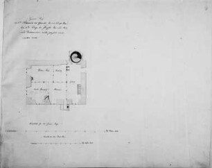 Grundriß des 4. Stockwerkes des Schlosses in Ziegenhain