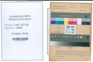 Entnazifizierung Ernst Kuepper , geb. 26.09.1891 (Bahnsekretaer)
