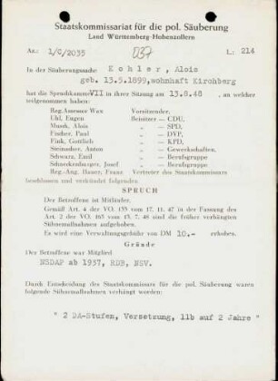 Kohler, Alois