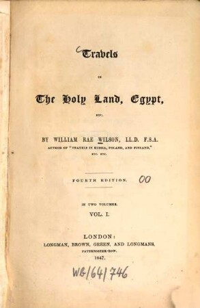Travels in the Holy Land, Egypt, etc. : In 2 vol., 1