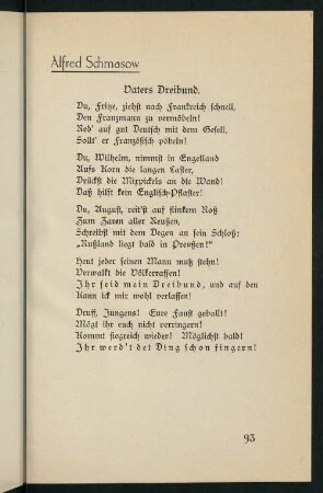 93-113, Vaters Dreibund - Deutschland