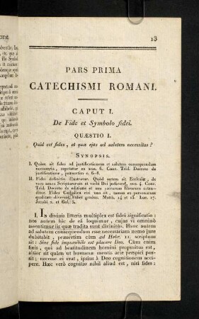 13-157, Pars Prima Catechismi Romani.